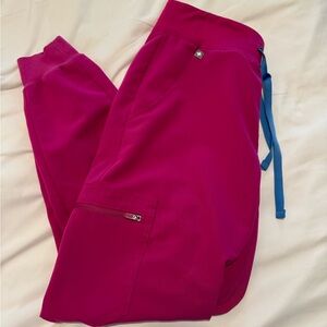 Figs Zamora Scrub Joggers Petite XS Pants in Raspberry Sorbet